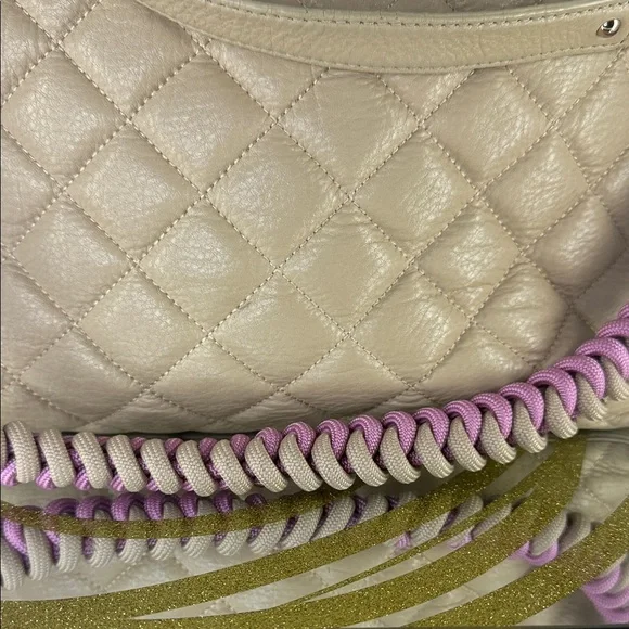 Kate Spade Quilted Beige and Pink Shoulder Bag - Picture 5 of 12